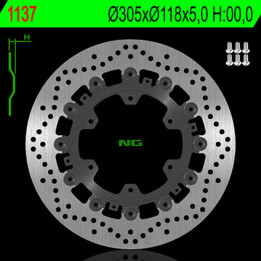 Disque de frein NG BRAKES rond flottant 1137 | Oxmoto