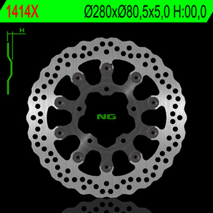 Disque de frein NG BRAKES pétale flottant 1414X | Oxmoto