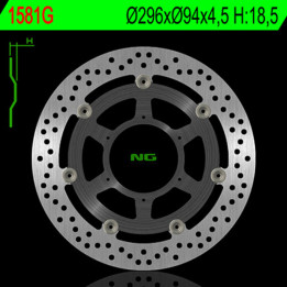 Disque de frein NG BRAKES rond flottant 1581G | Oxmoto