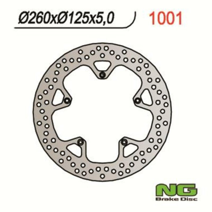 Disque de frein NG BRAKES rond fixe 1001 | Oxmoto