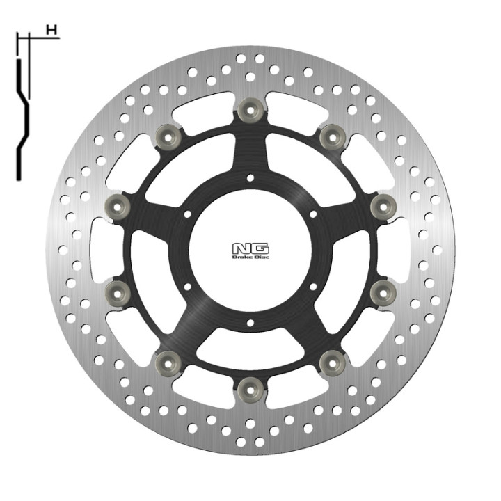 Disque de frein NG BRAKES rond flottant 1808G | Oxmoto