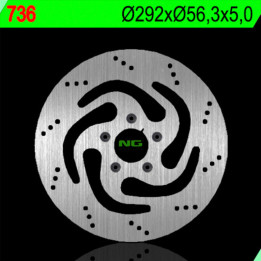 Disque de frein NG BRAKES rond fixe 736 | Oxmoto