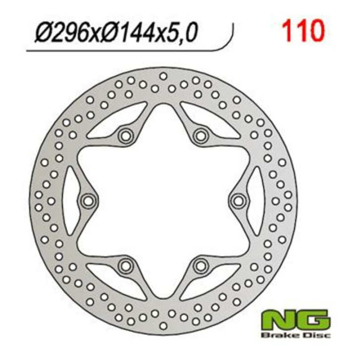 Disque de frein NG BRAKES rond fixe 110 | Oxmoto