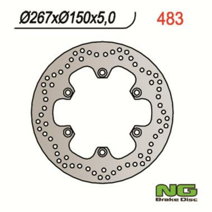 Disque de frein NG BRAKES rond fixe 483 | Oxmoto