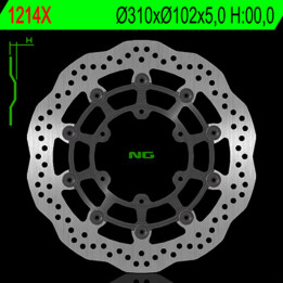 Disque de frein NG BRAKES pétale flottant 1214X | Oxmoto