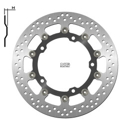 Disque de frein NG BRAKES rond flottant 1708G | Oxmoto