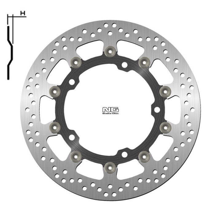 Disque de frein NG BRAKES rond flottant 1708G | Oxmoto