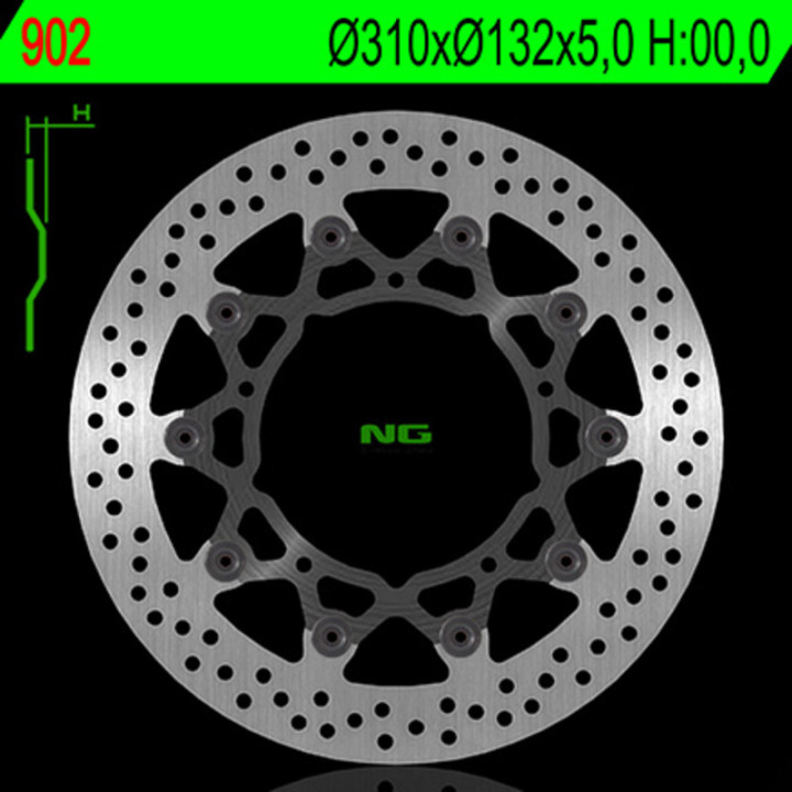 Disque de frein NG BRAKES rond flottant 902 | Oxmoto