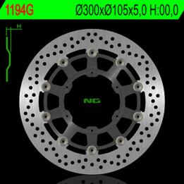 Disque de frein NG BRAKES rond flottant 1194G | Oxmoto