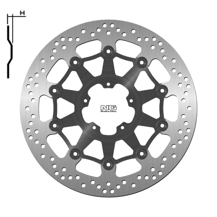Disque de frein NG BRAKES rond flottant 1517 | Oxmoto