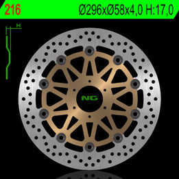 Disque de frein NG BRAKES rond flottant 216 | Oxmoto