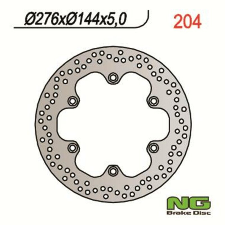 Disque de frein NG BRAKES rond fixe 204 | Oxmoto