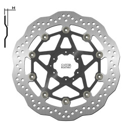Disque de frein NG BRAKES pétale flottant 1643XG | Oxmoto