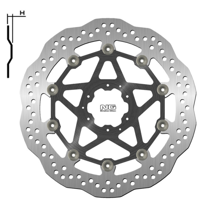 Disque de frein NG BRAKES pétale flottant 1643XG | Oxmoto