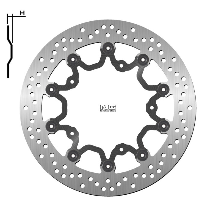 Disque de frein NG BRAKES rond flottant - Oversize | Oxmoto