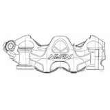 Etrier de frein 4 pistons radial Nissin - gauche | Oxmoto