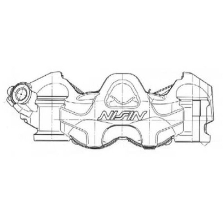 Etrier de frein 4 pistons radial Nissin - gauche | Oxmoto