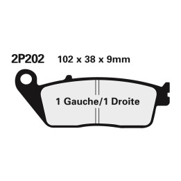 Plaquettes de frein Nissin route /Off-Road métal fritté - 2P-202ST