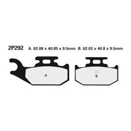 Plaquettes de frein Nissin route /Off-Road métal fritté - 2P-292ST-MX
