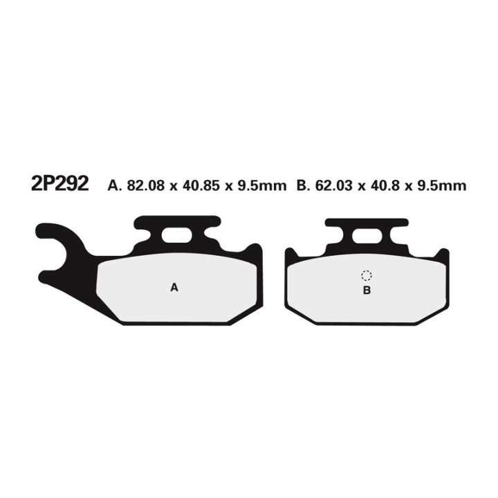 Plaquettes de frein Nissin route /Off-Road métal fritté - 2P-292ST-MX