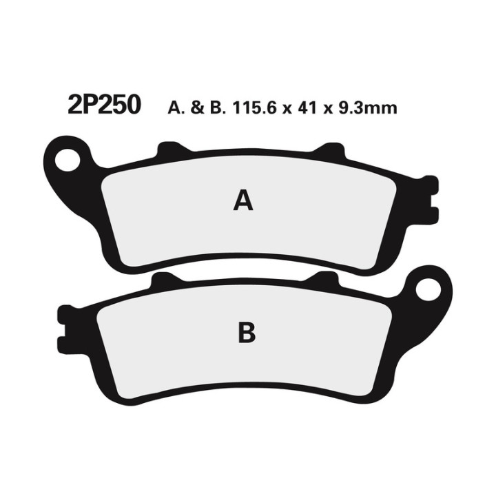 Plaquettes de frein Nissin route /Off-Road métal fritté - 2P-250ST-R2