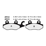Plaquettes de frein Nissin route semi-métallique - 2P-212NS