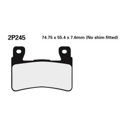 Plaquettes de frein Nissin route semi-métallique - 2P-245NS