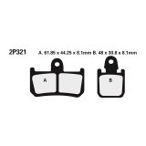 Plaquettes de frein Nissin route /Off-Road métal fritté - 2P-321ST