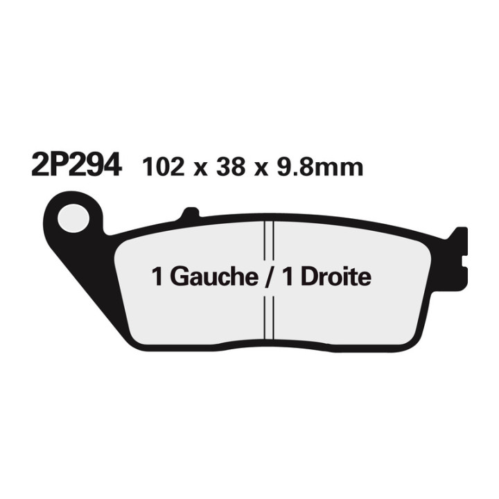 Plaquettes de frein Nissin route /Off-Road métal fritté - 2P-281ST