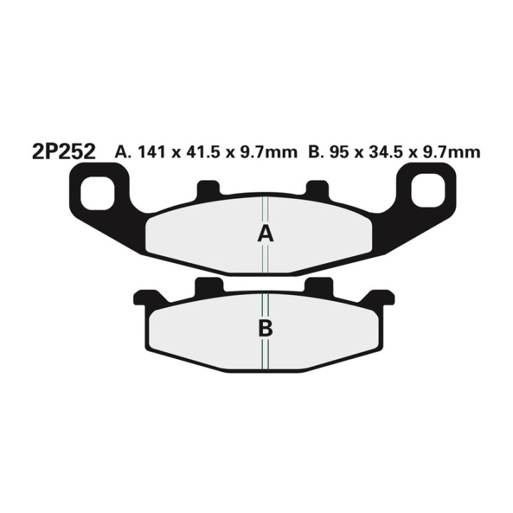 Plaquettes de frein Nissin route semi-métallique - 2P-252NS