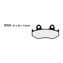 Plaquettes de frein Nissin route /Off-Road métal fritté - 2P-223STMX