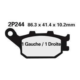 Plaquettes de frein Nissin route /Off-Road métal fritté - 2P-244ST