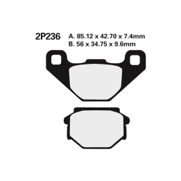 Plaquettes de frein Nissin route /Off-Road métal fritté - 2P-236ST-MX