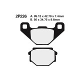 Plaquettes de frein Nissin route /Off-Road métal fritté - 2P-236ST-MX