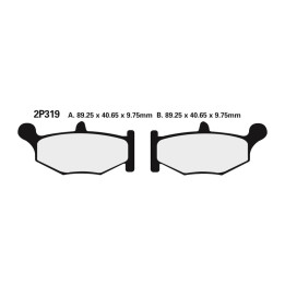 Plaquettes de frein Nissin route semi-métallique - 2P-319NS