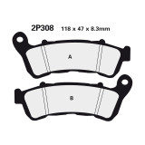 Plaquettes de frein Nissin route /Off-Road métal fritté - 2P-308ST