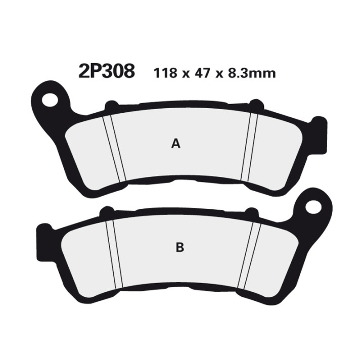 Plaquettes de frein Nissin route /Off-Road métal fritté - 2P-308ST