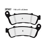 Plaquettes de frein Nissin route /Off-Road métal fritté - 2P-307ST