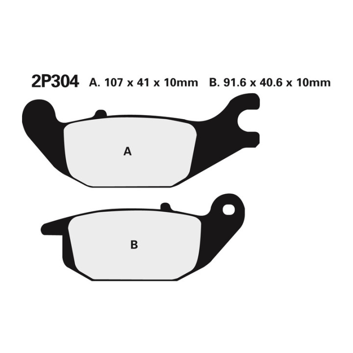 Plaquettes de frein Nissin route semi-métallique - 2P-304NS