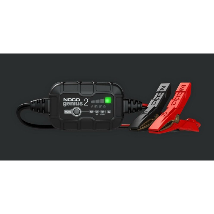 Chargeur de batterie intelligent montage avec pinces Noco Genius2 6/12V 2A