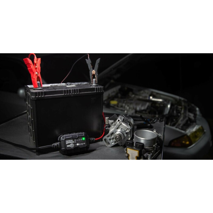 Chargeur de batterie intelligent montage avec pinces Noco Genius2 6/12V 2A