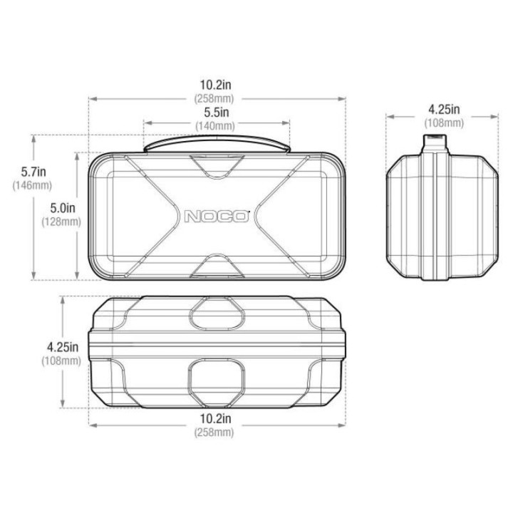 Boîtier de protection XL Noco EVA | Oxmoto