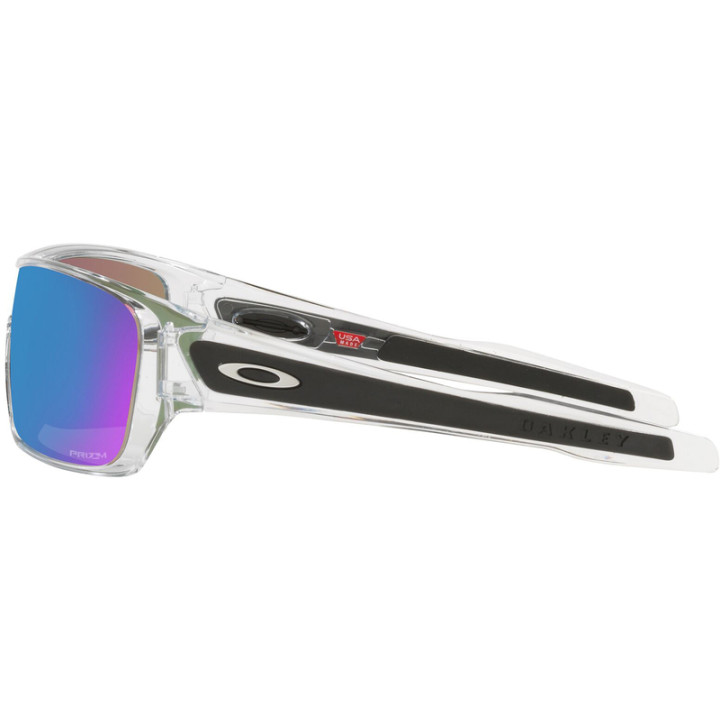 Lunettes de soleil Oakley Turbine Rotor Polished Clear - verres Prizm Sapphire