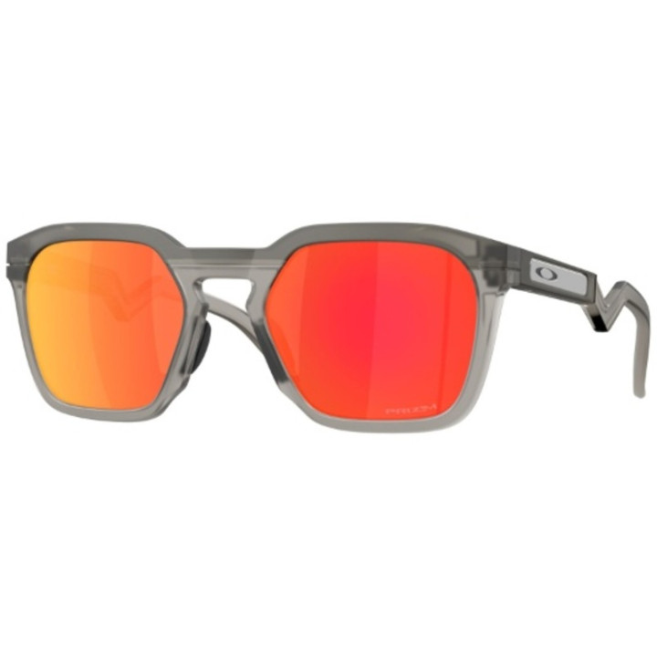 Lunettes de soleil Oakley HSTN SQ Matte Grey Smoke - verres Prizm Ruby