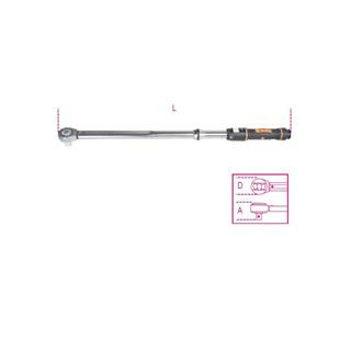 Clé dynamométrique à déclanchement Beta 60-300nm 1/2" avec cliquet réversible pour serrage à droite/précision ± 3%/2 pièces