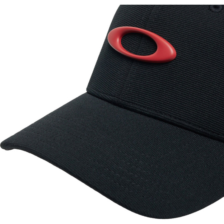 Casquette Oakley Tincan - Pitch Black/Flame Red | Oxmoto