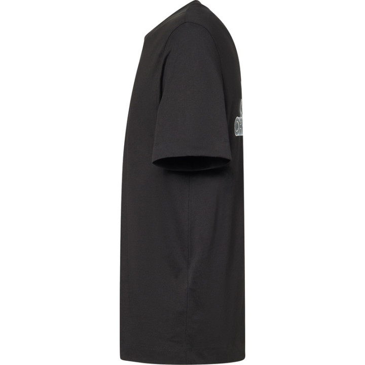 T-Shirt Oakley Stacked Flow - Pitch Black | Oxmoto