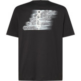 T-Shirt Oakley Stacked Flow - Pitch Black | Oxmoto