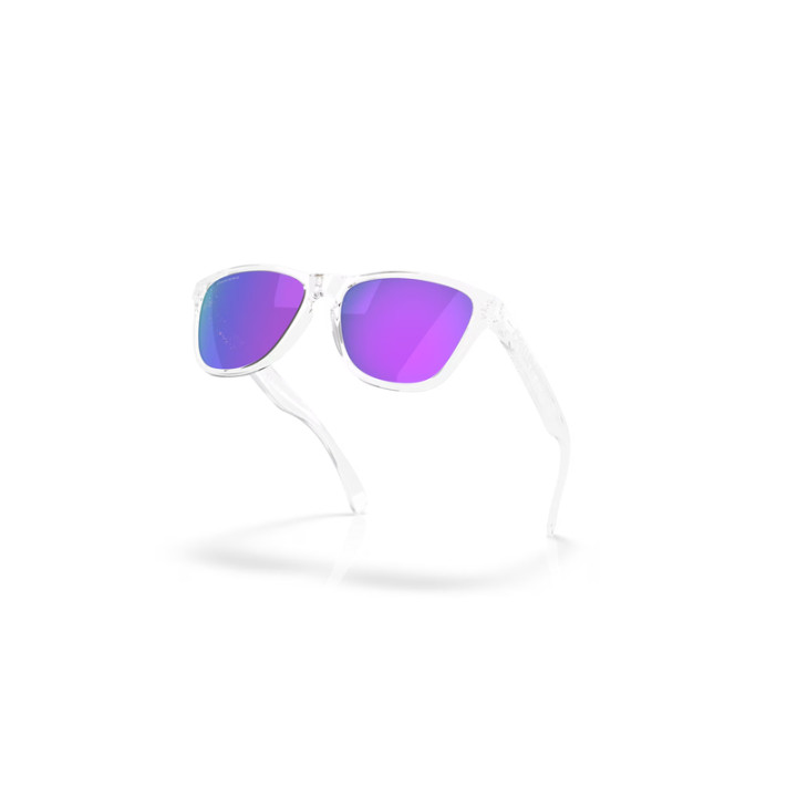 Lunettes de soleil Oakley Frogskins S Polished Clear - verres Prizm Violet
