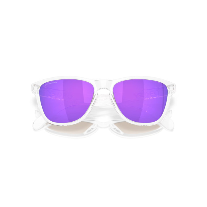 Lunettes de soleil Oakley Frogskins S Polished Clear - verres Prizm Violet